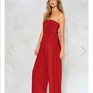 Nasty Gal Red Jumpsuit